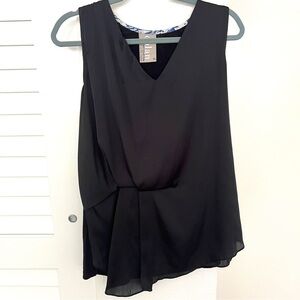 Anthropologie Dolan Left Coast Black Lakoya Gathered Tunic Top - Size Small